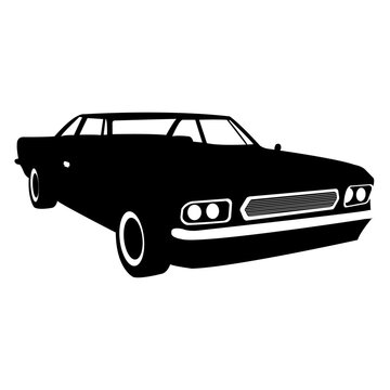 black gradiented car, vector illustration