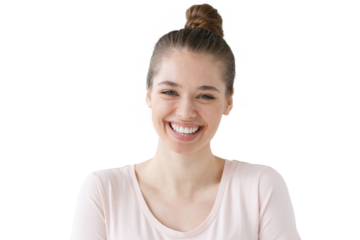 Happy teenage girl laughing with beautiful smile