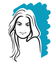 Portrait of young sexy woman with blond hair