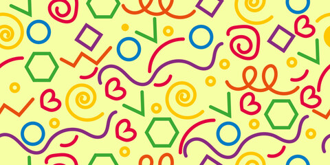 vector abstract background with geometric shapes. children's pattern for textile decor. eps