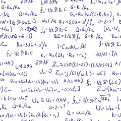 Formulas. Seamless abstract background. Vector illustration.