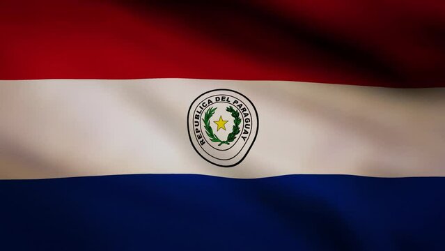 Paraguay waving flag