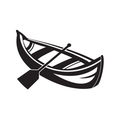 canoe icon logo vector design template