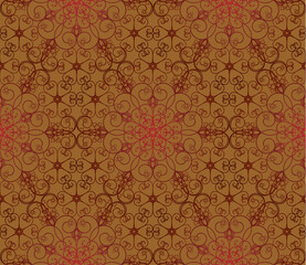 Seamless red and brown floral pattern. Available in vector format. Vector format is Adobe illustrator EPS file, compressed in a zip file. The document can be scaled to any size without loss of quality