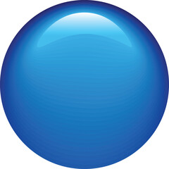 blue glass button