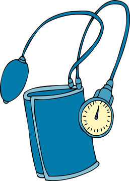 blue cartoon blood pressure monitor clip art preview