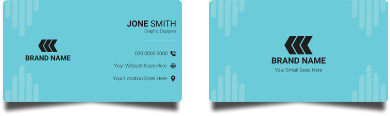 Business Card, Modern business card template, Flat design, Business Card Layout, Double sided business card template, Black business card, White business card design, professional business card