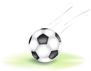 soccer ball flying across the field with great speed