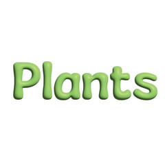 text plants 3d 