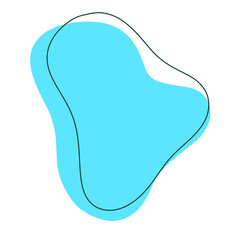 Obraz premium Blue abstract modern shape