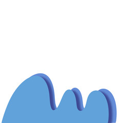 Blue abstract modern shape