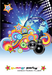 Obraz premium Fantasy Art Disco Music Background