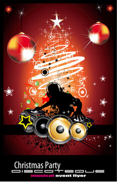 Colorful Abstract Christmas Party Disco Background