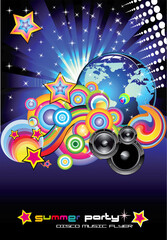 Abstract Discotheque Colorful Background for Flyers