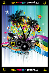 Abstract Discotheque Colorful Background for Flyers