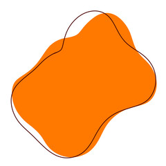 Orange abstract modern shape