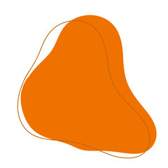 Orange abstract modern shape