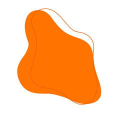 Orange abstract modern shape