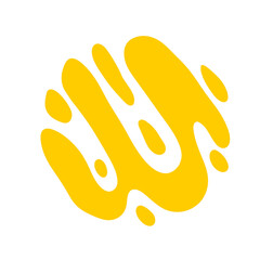 Yellow abstract modern shape