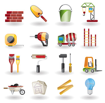 Construction and Building vector Icon Set. Easy To Edit Vector Image.