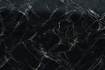 Black marble with white veins, Black marble texture background, Generative AI