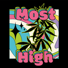 Most High - Cannabis Vector Art, Illustration, Icon and Graphic