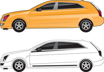Two color vehicle pattern design.