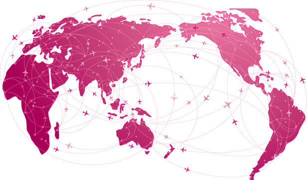 Global travel pattern design background.