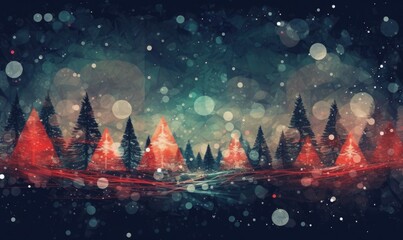 Fototapeta na wymiar Abstract Christmas background, generative AI
