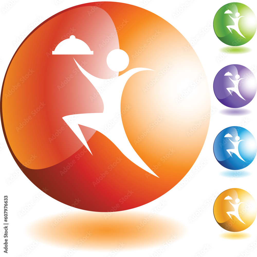 Poster meal icon web button isolated on a background.