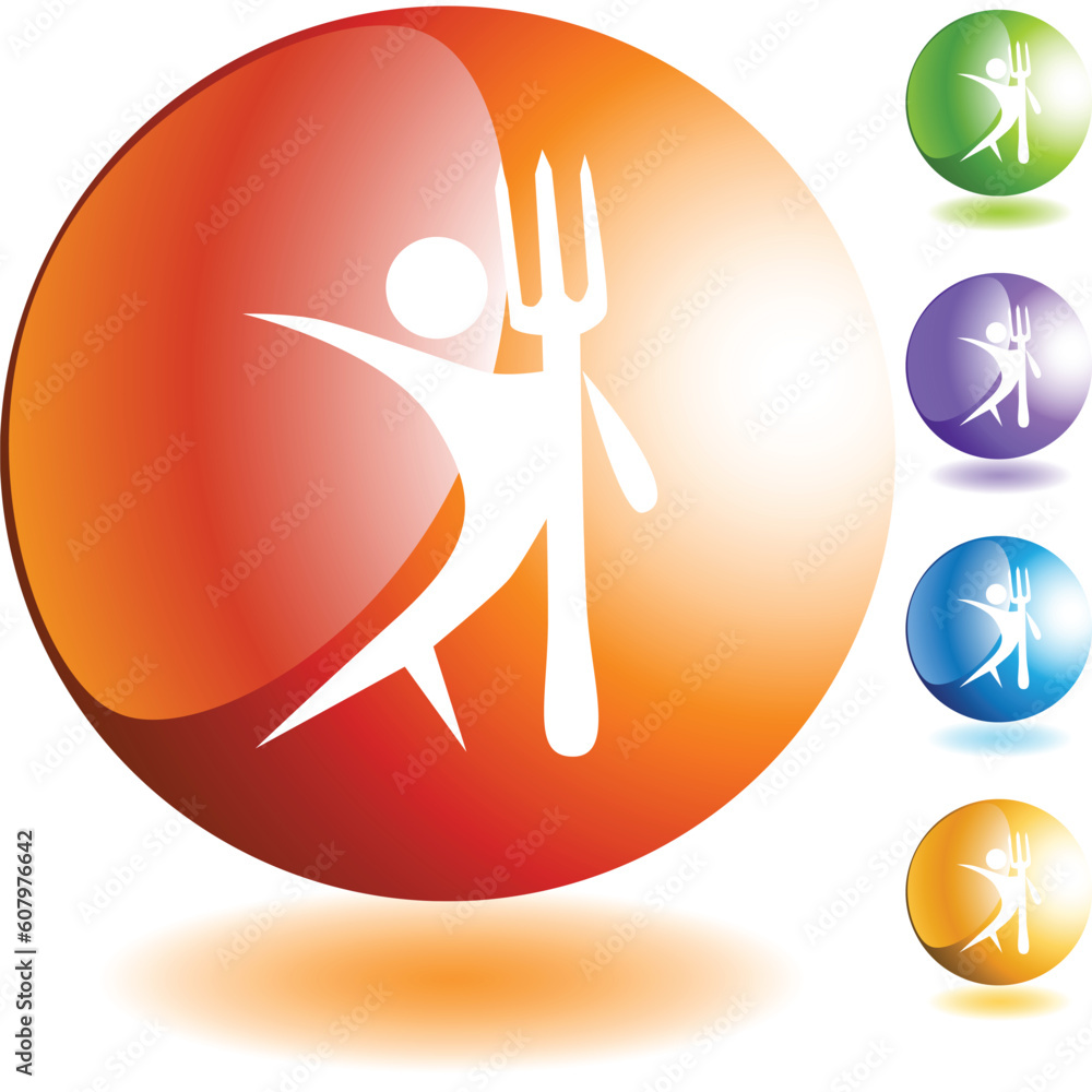Poster meal icon web button isolated on a background.