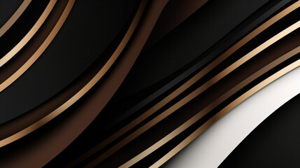 abstract black and gold background illustration. Generative AI