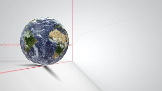 planet earth about to cross the point of no return - 3d render