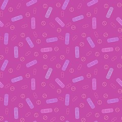 Cartoon medicine seamless pills pattern for wrapping paper and linens and fabrics and packaging and shops