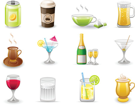 Drinks icon set