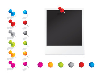 Photograph with pins.  Please check my portfolio for more stationery illustrations.