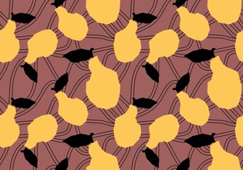 Abstract summer geometric fruit seamless cartoon pears pattern for fabrics and kids clothes print and packaging