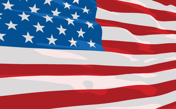 Vector flag of USA