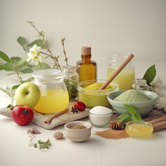 Obraz na płótnie Canvas Generative ai. Herbal essence alternative healthy medicine