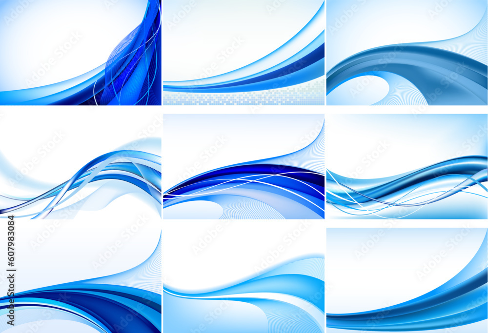 Poster abstract vector background set