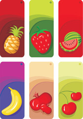 vector illustration of a fruit set