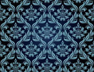 Fototapeta premium Damask seamless vector background. For easy making seamless pattern just drag all group into swatches bar, and use it for filling any contours.