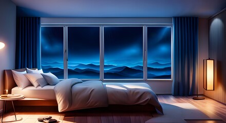 modern bedroom - generative AI 