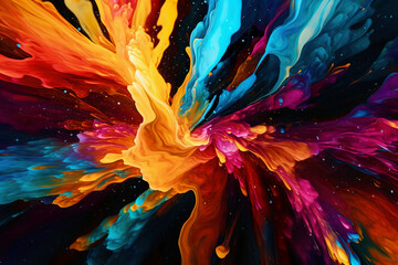 Abstract fluid color background. fluid, colours. AI generative