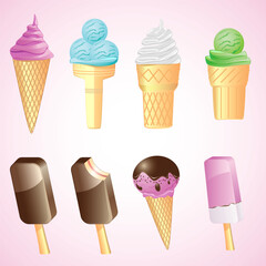 Set of vector ice-cream