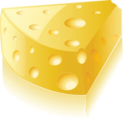 Vector slice of cheese