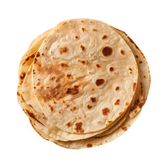 Blank tortilla, image without background, suitable for banners or menus, ads and more, created by Ai 