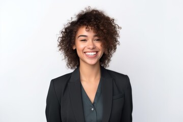 Portrait of beautiful young african american businesswoman smiling.