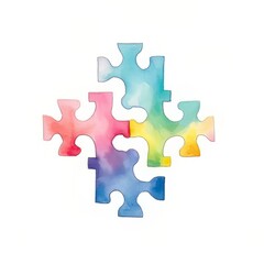 jigsaw puzzle background with Generative AI technology