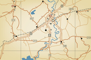 Vector illustration of a generic nameless roadmap